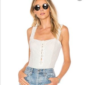 Free people make me up White Bodysuit